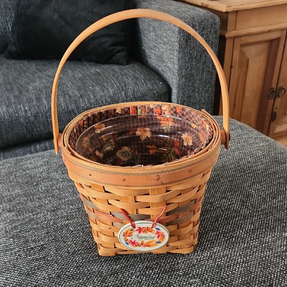 Longaberger Autumn Harvest Basket - Orange and Brown